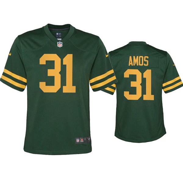 Youth Green Bay Packers #31 Adrian Amos Nike 2021 Green Alternate Retro 1950s Throwback Jersey