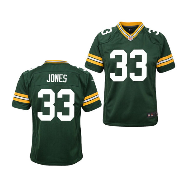 Youth Green Bay Packers #33 Aaron Jones Nike Green Vapor Limited Player Jerse