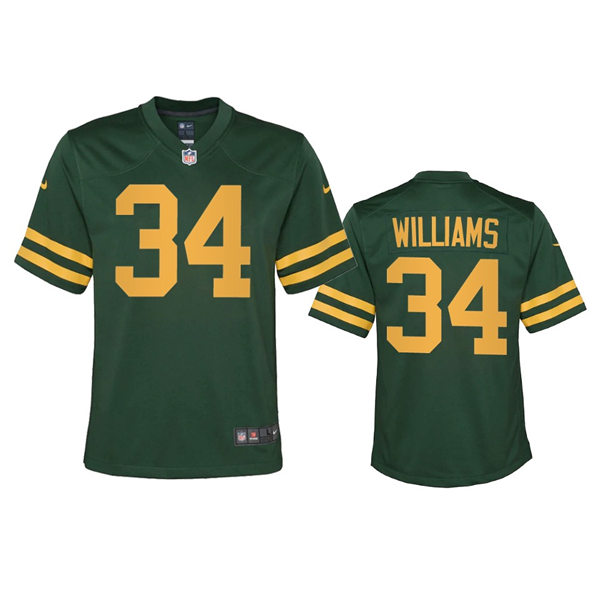 Youth Green Bay Packers #34 Dexter Williams Green Alternate Retro Limited Jersey
