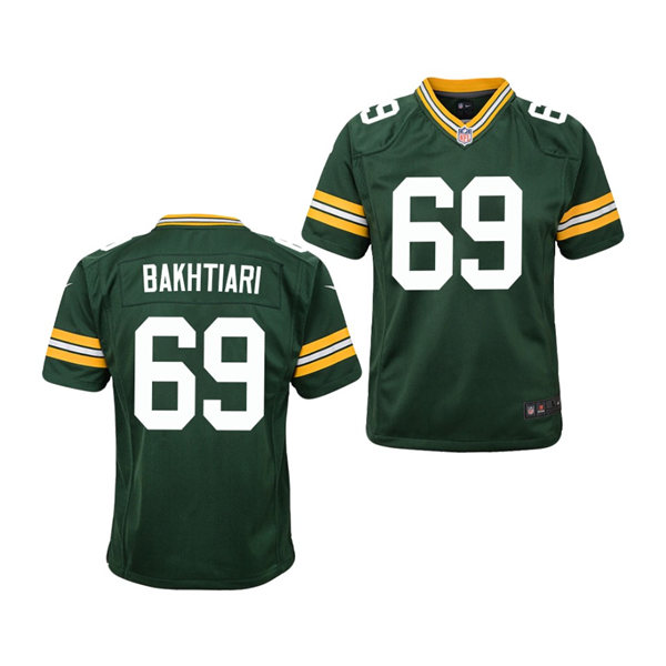 Youth Green Bay Packers #69 David Bakhtiari Nike Green Vapor Limited Player Jerse