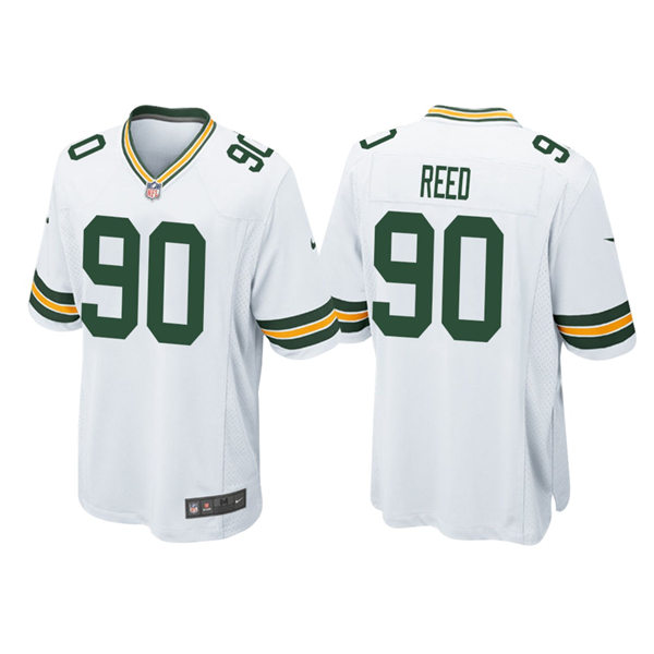 Youth Green Bay Packers #90 Jarran Reed Nike White Limited Jersey