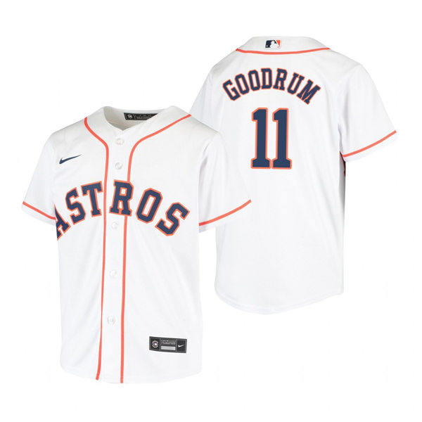 Youth Houston Astros #11 Niko Goodrum Nike White Home Jersey