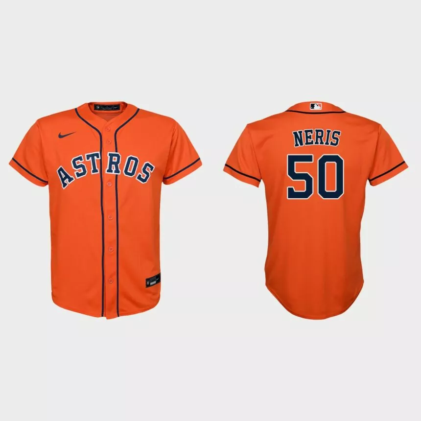 Youth Houston Astros Hector Neris Orange Replica Alternate Jersey