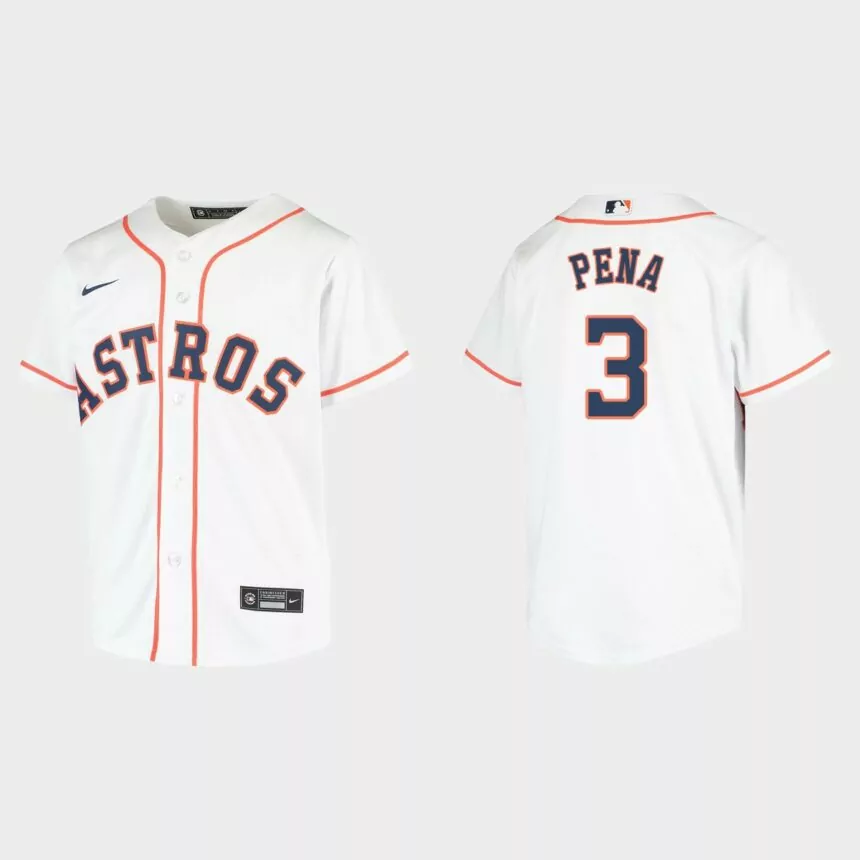 Youth Houston Astros Jeremy Pena White Replica Home Jersey