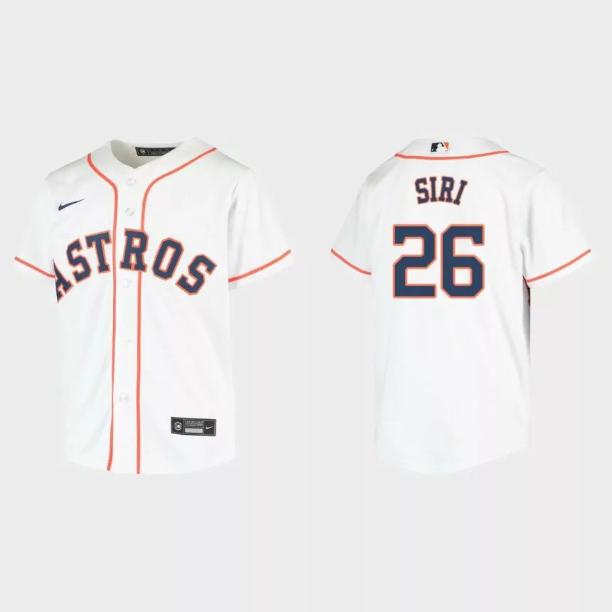 Youth Houston Astros Jose Siri White Replica Home Jersey