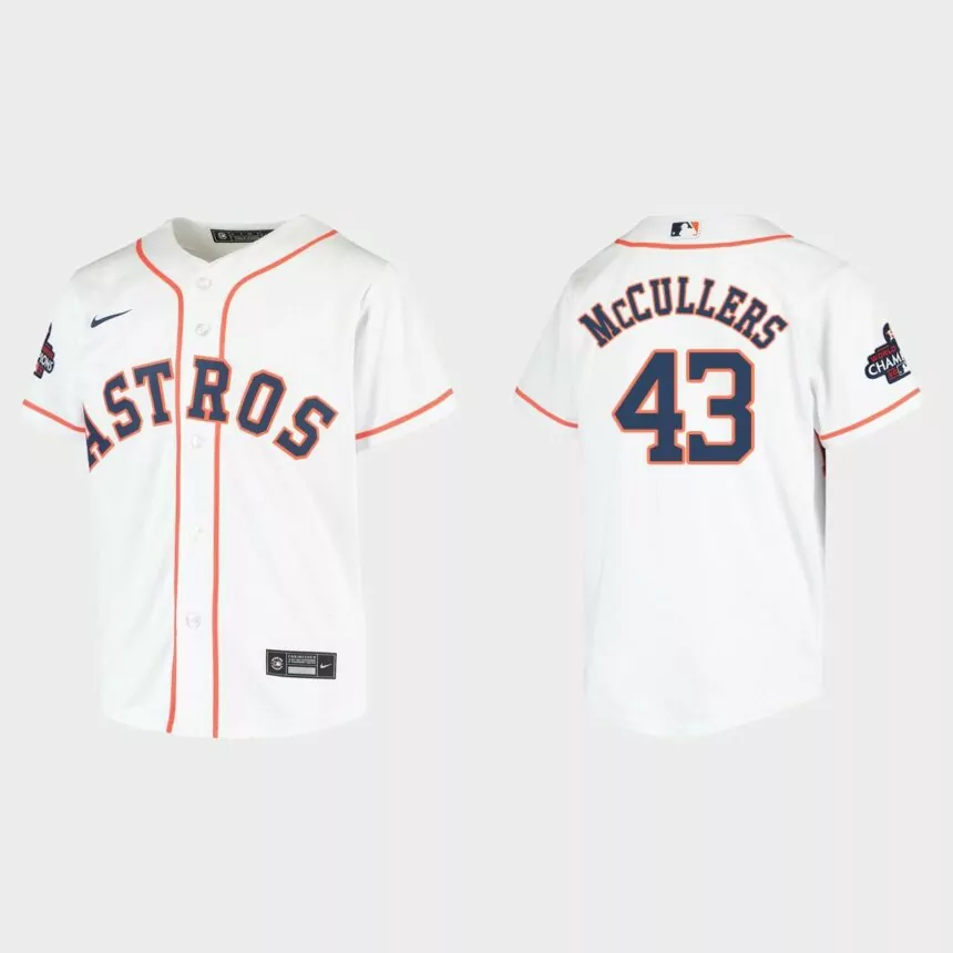 Youth Houston Astros Lance McCullers White 2022 World Series Champions Replica Jersey