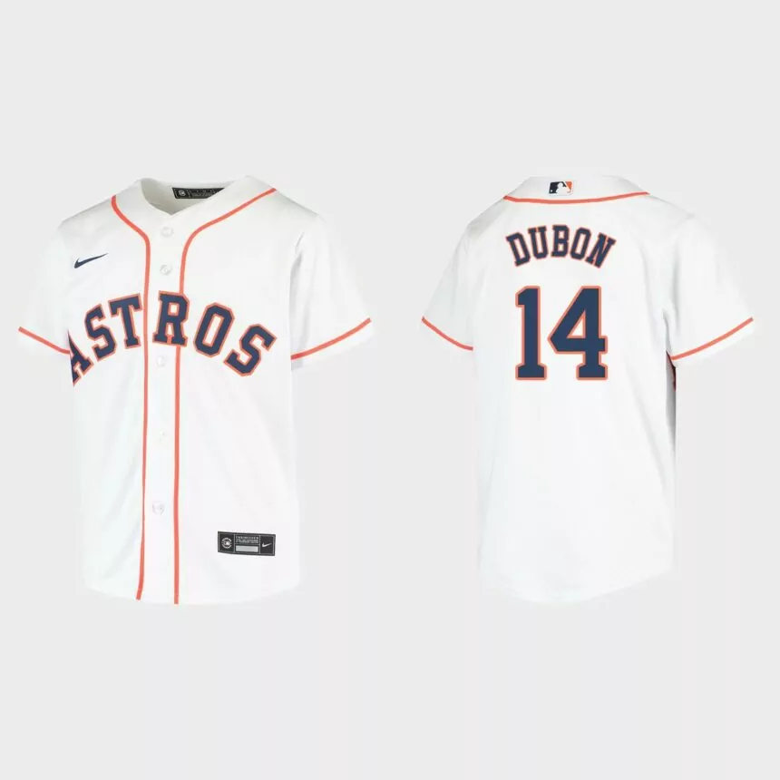 Youth Houston Astros Mauricio Dubon White Replica Home Jersey