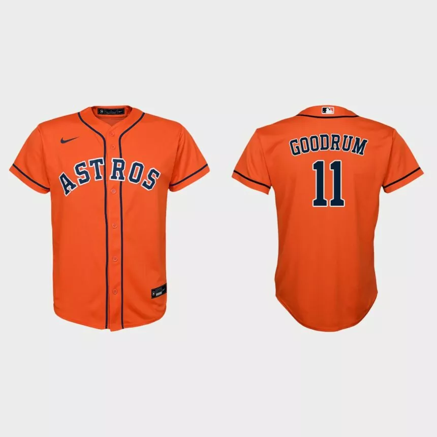 Youth Houston Astros Niko Goodrum Orange Replica Alternate Jersey