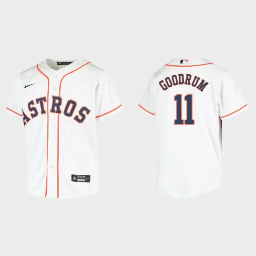 Youth Houston Astros Niko Goodrum White Replica Home Jersey