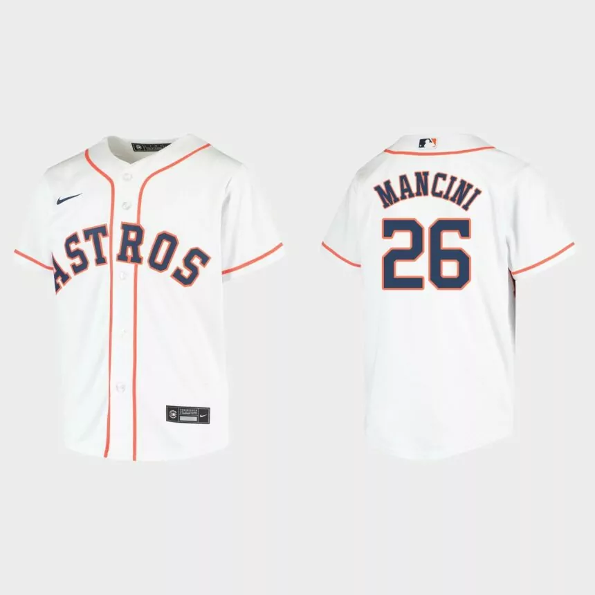 Youth Houston Astros Trey Mancini White Replica Home Jersey