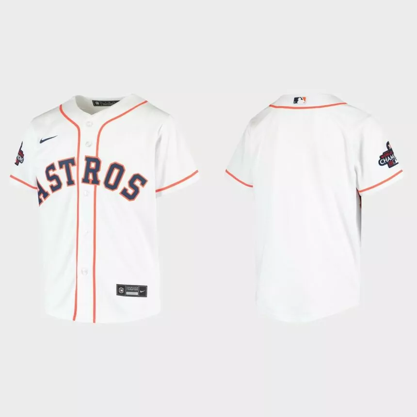 Youth Houston Astros White 2022 World Series Champions Replica Jersey