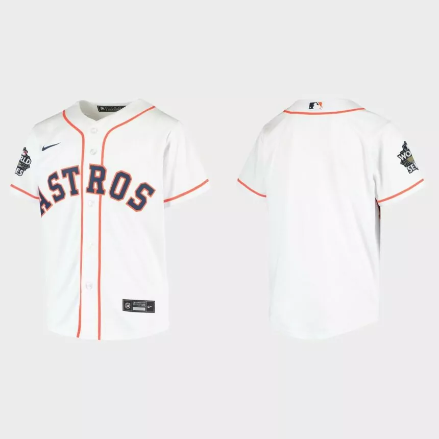 Youth Houston Astros White 2022 World Series Replica Jersey