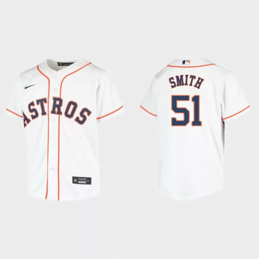 Youth Houston Astros Will Smith White Replica Home Jersey