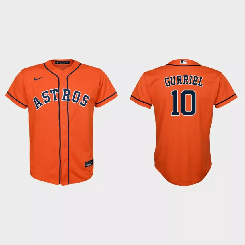 Youth Houston Astros Yulieski Gurriel Orange Replica Alternate Jersey