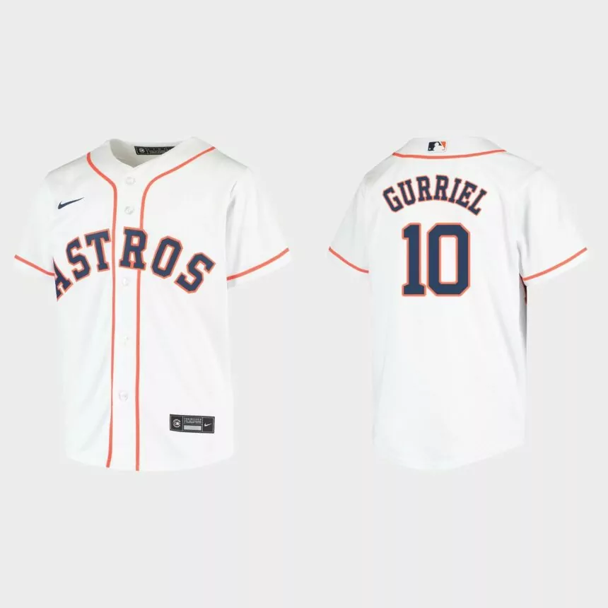Youth Houston Astros Yulieski Gurriel White Replica Home Jersey