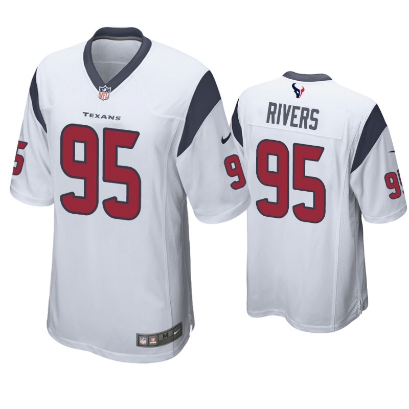 Youth Houston Texans #95 Derek Rivers Nike White Limited Jersey