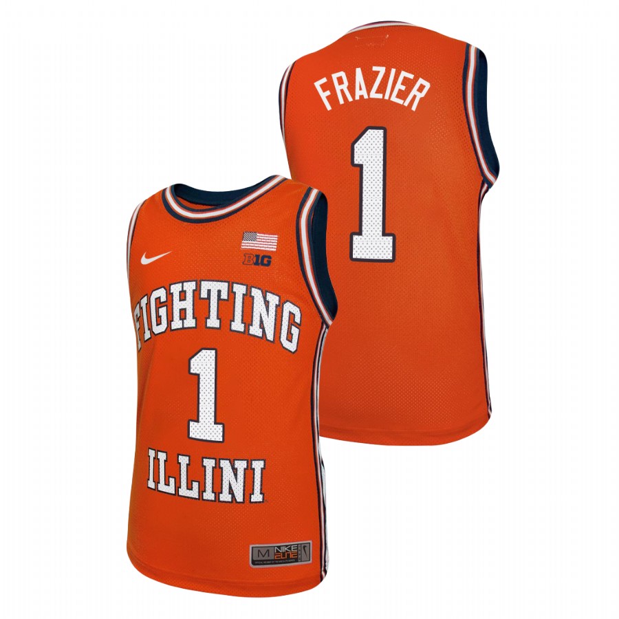 Youth Illinois Fighting Illini Trent Frazier Replica Jersey Orange