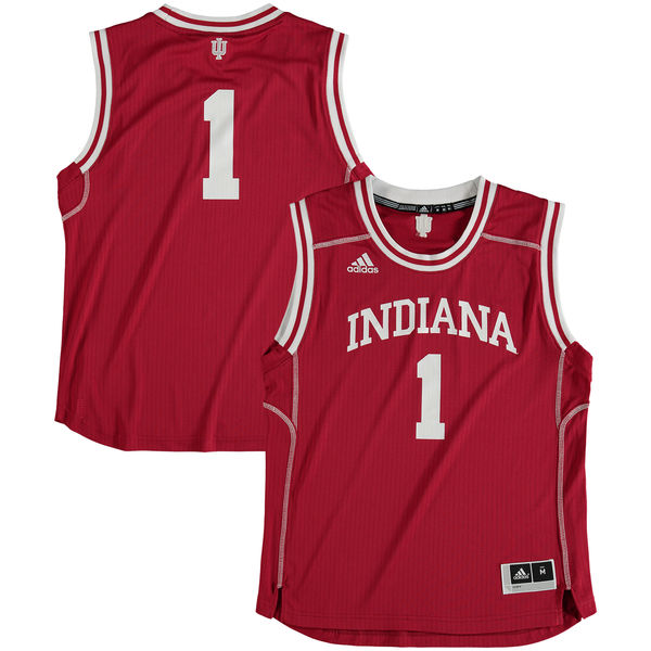 Youth Indiana Hoosiers #1 Crimson Basketball Jersey