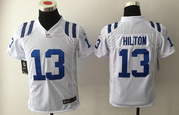 Youth Indianapolis Colts #13 T.Y. Hilton White Road Nike Game Football Stitched Jersey