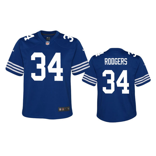 Youth Indianapolis Colts #34 Isaiah Rodgers Nike Royal Alternate Retro Vapor Limited Jersey