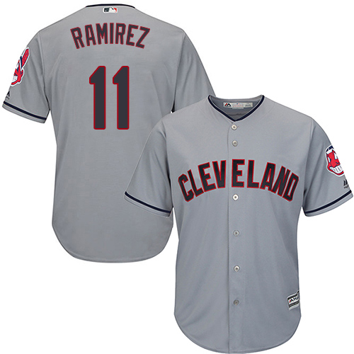 Youth Indians #11 Jose Ramirez Grey Road Stitched Youth Baseball Jersey