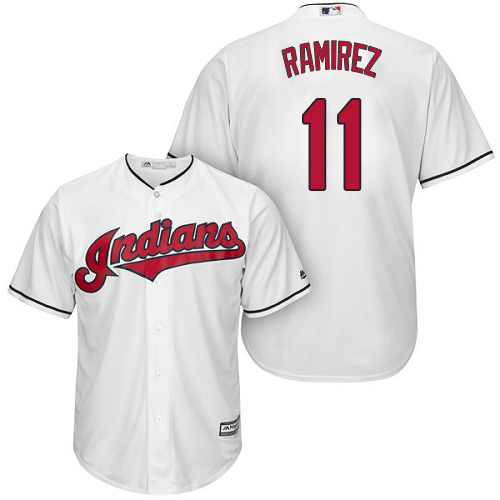 Youth Indians #11 Jose Ramirez White Home Stitched Youth Baseball Jersey