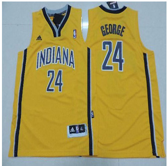 Youth Indlana Pacers #24 Paul George Yellow Stitched NBA Jersey