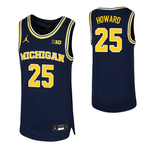 Youth Jace Howard Jersey Navy Michigan Wolverines Replica