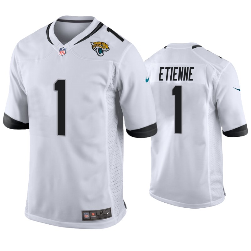 Youth Jacksonville Jaguars #1 Travis Etienne Nike White Limited Jersey