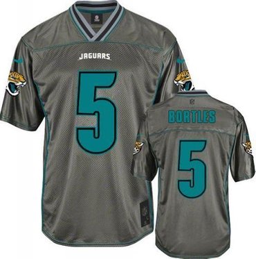 Youth Jacksonville Jaguars #5 Blake Bortles Grey NFL Elite Vapor Jersey