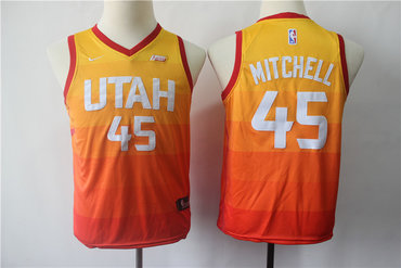 Youth Jazz 45 Donovan Mitchell Multi Color City Edition Youth Nike Swingman Jersey