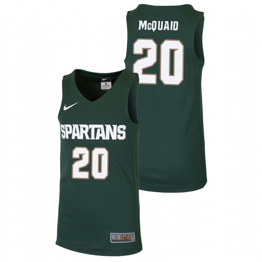Youth Jersey Michigan State Spartans Green Matt McQuaid Basketball Replica Jersey