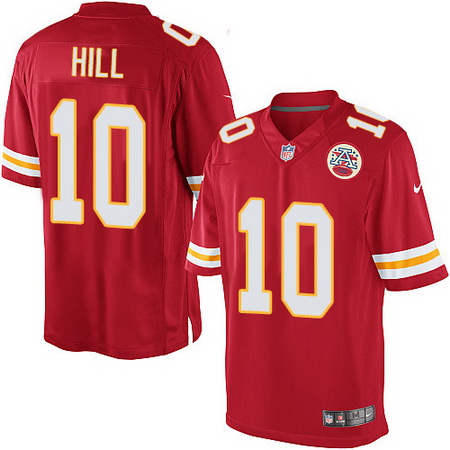 Youth Kansas City Chiefs #10 Tyreek Hill Red Team Color Stitched NFL Nike Game Jersey