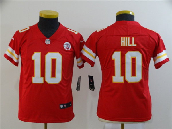 Youth Kansas City Chiefs #10 Tyreek Hill Stitched Nike Red Game Jersey