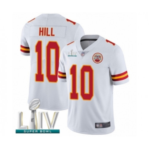Youth Kansas City Chiefs #10 Tyreek Hill White Vapor Untouchable Limited Player Super Bowl LIV Bound Football Jersey