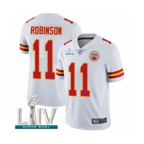 Youth Kansas City Chiefs #11 Demarcus Robinson White Vapor Untouchable Limited Player Super Bowl LIV Bound Football Jersey