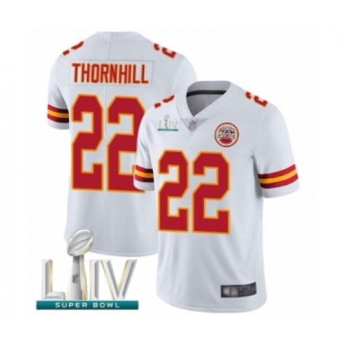 Youth Kansas City Chiefs #22 Juan Thornhill White Vapor Untouchable Limited Player Super Bowl LIV Bound Football Jersey