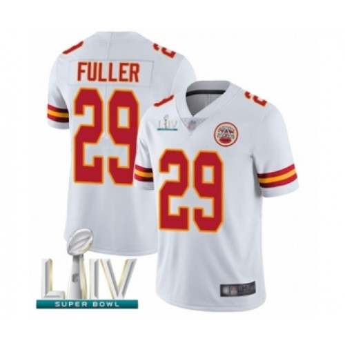 Youth Kansas City Chiefs #29 Kendall Fuller White Vapor Untouchable Limited Player Super Bowl LIV Bound Football Jersey