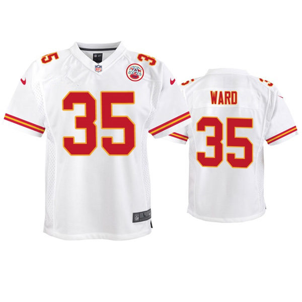 Youth Kansas City Chiefs #35 Charvarius Ward Nike White Limited Jersey