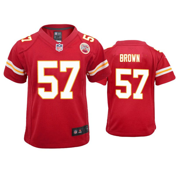 Youth Kansas City Chiefs #57 Orlando Brown Jr. Nike Red Limited Jersey