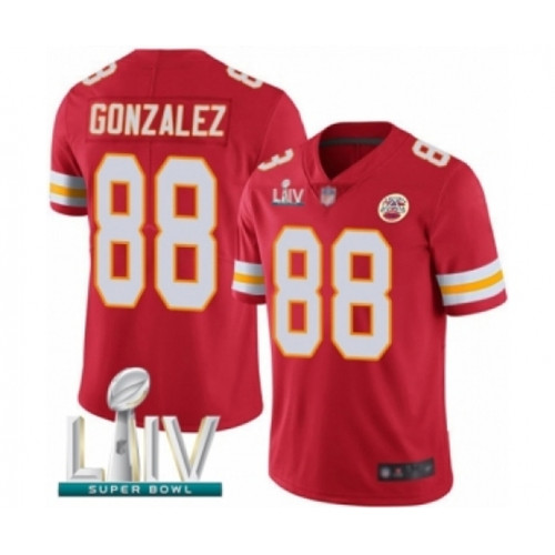 Youth Kansas City Chiefs #88 Tony Gonzalez Red Team Color Vapor Untouchable Limited Player Super Bowl LIV Bound Football Jersey