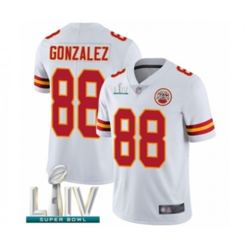 Youth Kansas City Chiefs #88 Tony Gonzalez White Vapor Untouchable Limited Player Super Bowl LIV Bound Football Jersey