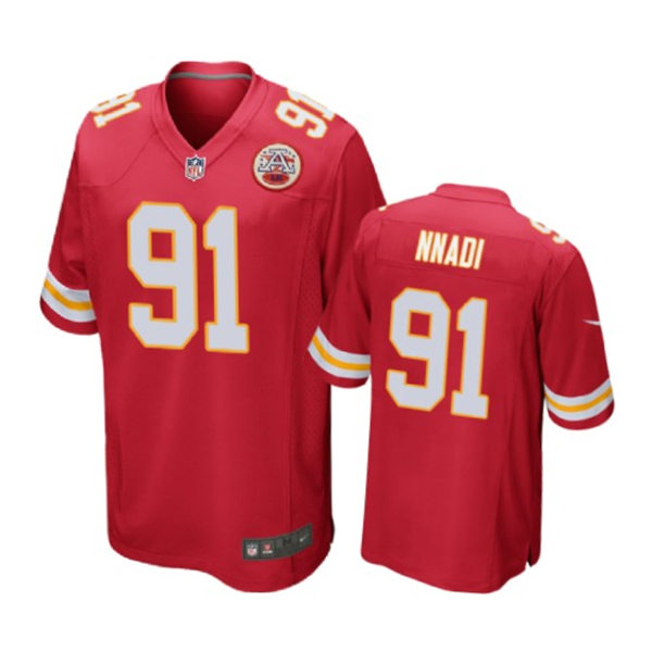 Youth Kansas City Chiefs #91 Derrick Nnadi Nike Red Limited Jersey