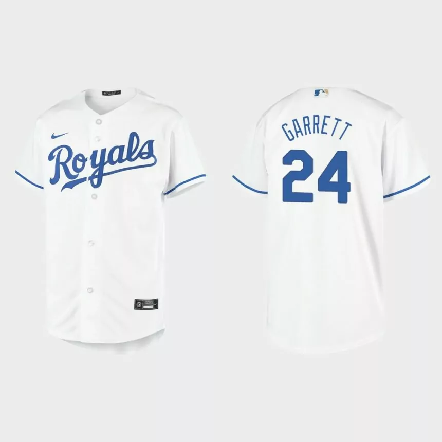 Youth Kansas City Royals Amir Garrett White Replica Home Jersey