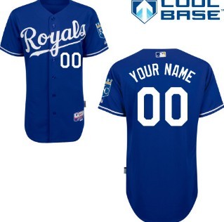 Youth Kansas City Royals Customized Navy Blue Jersey