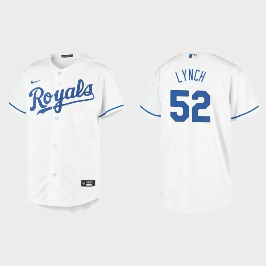 Youth Kansas City Royals Daniel Lynch White Replica Home Jersey