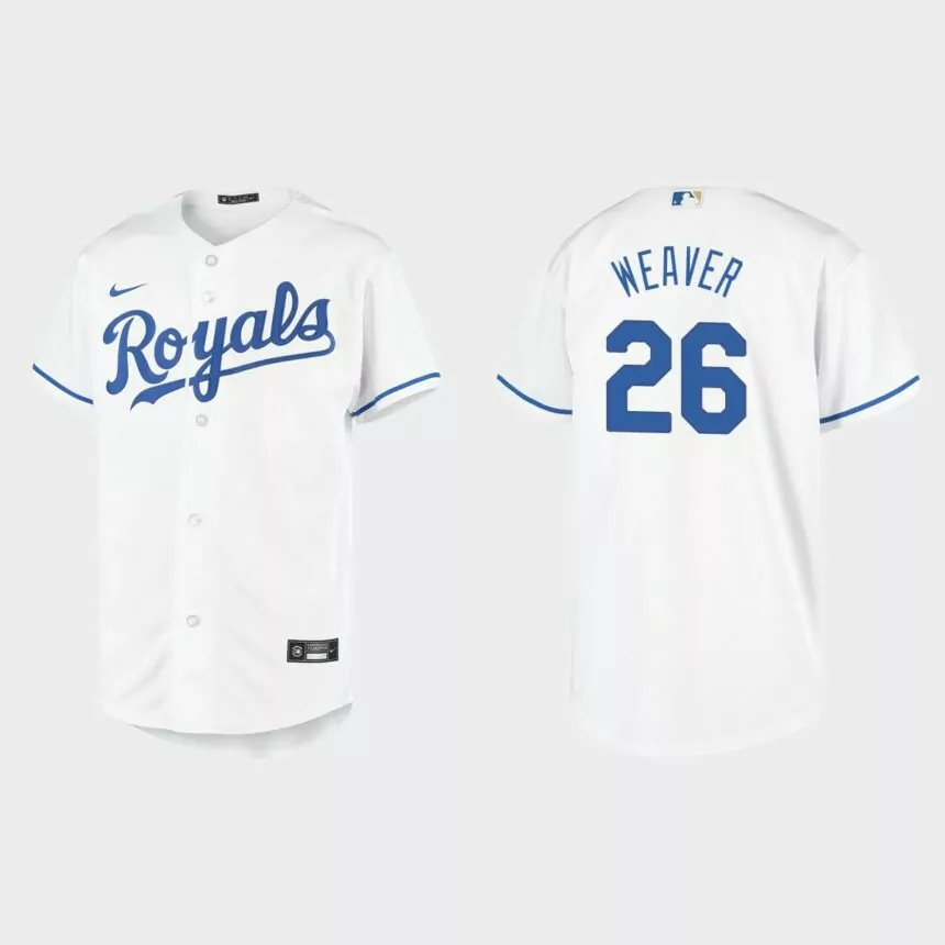 Youth Kansas City Royals Luke Weaver White Replica Home Jersey