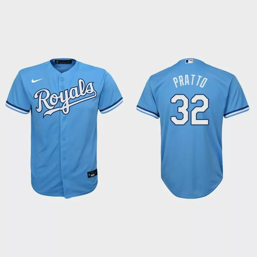 Youth Kansas City Royals Nick Pratto Light Blue Replica Jersey