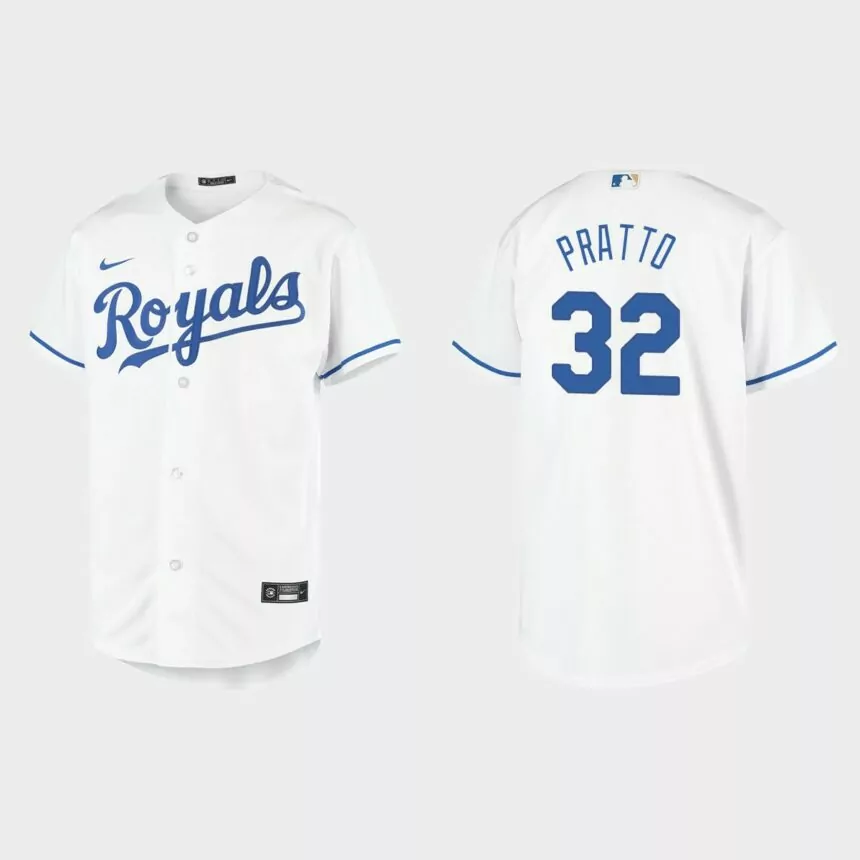 Youth Kansas City Royals Nick Pratto White Replica Home Jersey