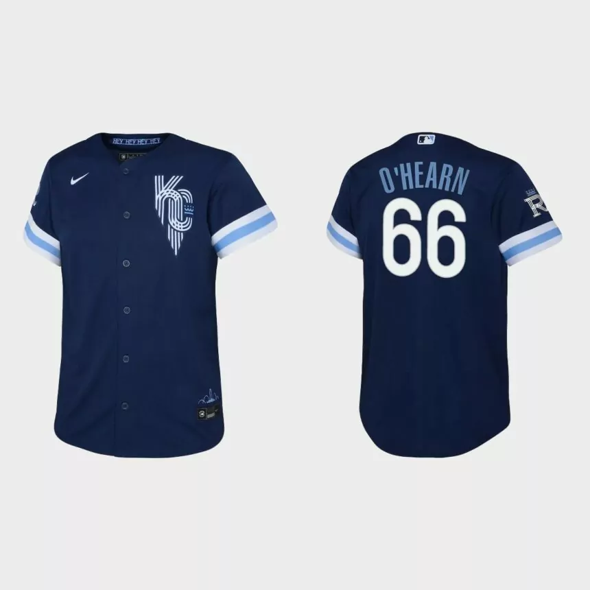 Youth Kansas City Royals Ryan O’Hearn Navy 2022 City Connect Replica Jersey